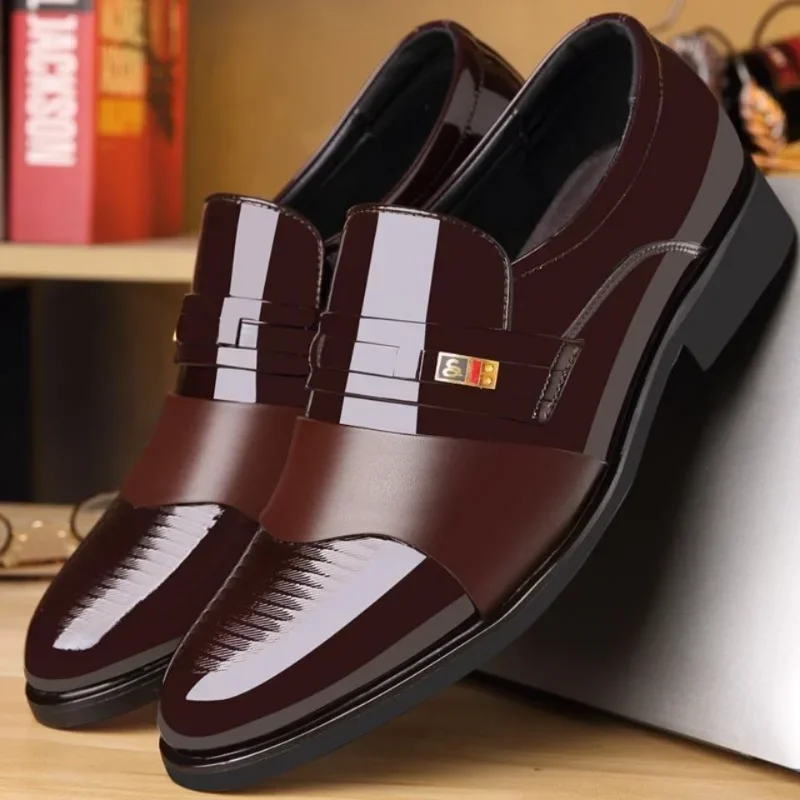 Leatherworking Classic - รองเท้าหนังสําหรับชายงานแต่งงานอย่างเป็นทางการ Oxfords ธุรกิจ Casual Office รองเท้าทํางานสําหรับชายคลาสสิก