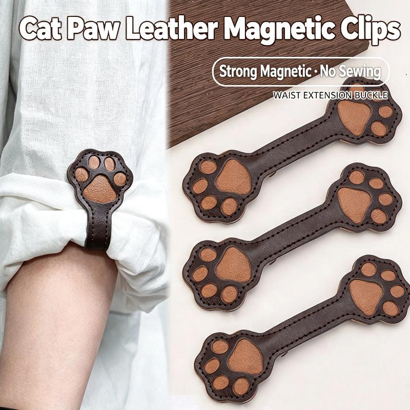 Leather Work - คลิปหนีบเอกสารหนังพรีเมียม 2 ชิ้น พร้อมแม่เหล็กแรงสูง ดีไซน์กันลื่น เหมาะสำหรับงานออฟฟิศ