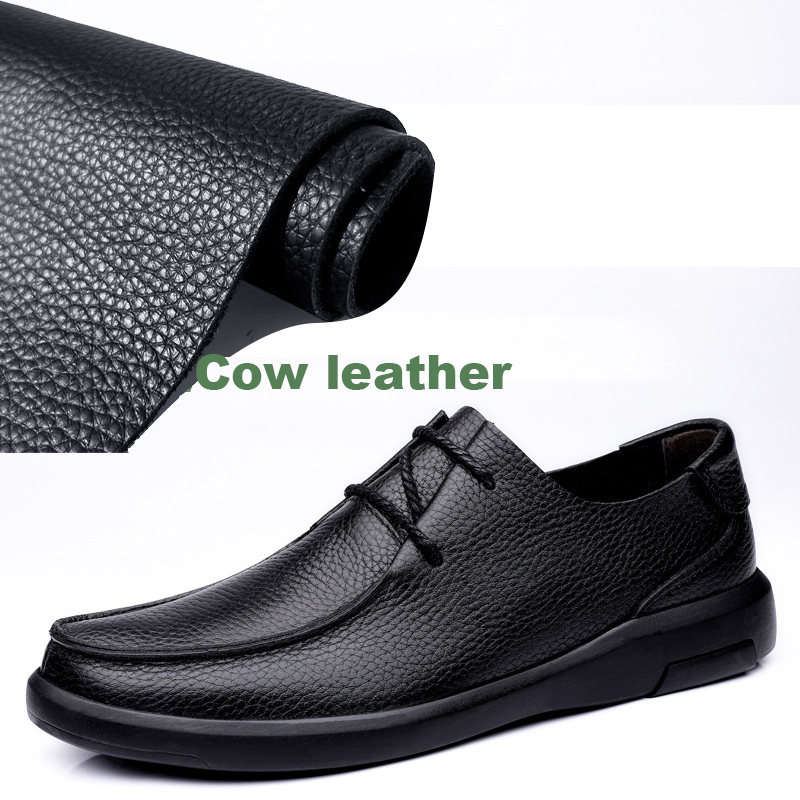 Leatherwork Patterns Free - EAGSITY รูปแบบลิ้นจี่หนังวัว retro casual รองเท้าสําหรับชายรองเท้า derby