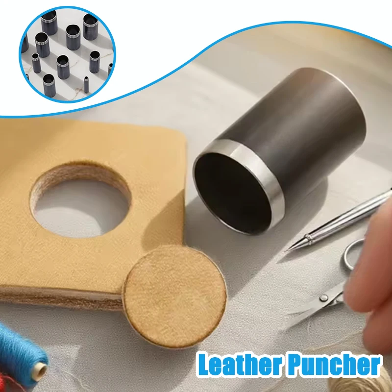 Leatherwork Punch - ชุดเครื่องมือเจาะรูหนังทรงกลม 15 ขนาด ทนทาน ใช้งานได้ยาวนาน พร้อมกล่องเก็บ