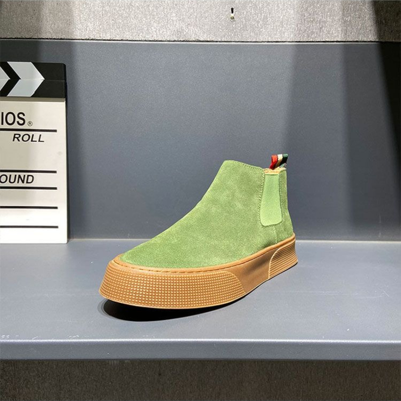 Leather Work Boots - รองเท้าบูทเชลซีผู้ชายสำหรับฤดูใบไม้ร่วงและฤดูหนาวปี 2026 แบบสวม หนัง PU หุ้มข้อสูง