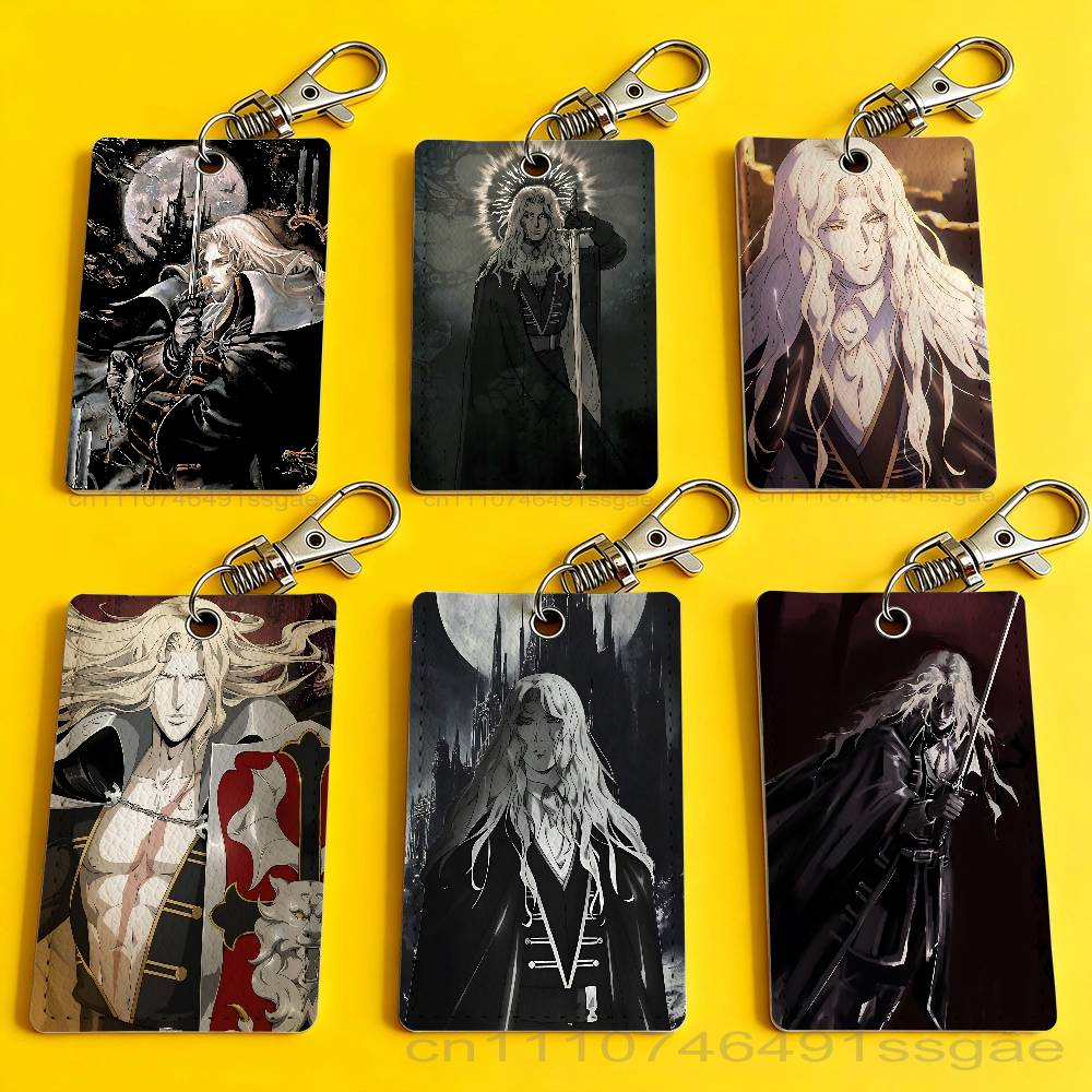 Leather Work - เกม ซี-คาสเทลวาเนีย อัลคาการ์ดที่ใส่บัตรพร้อมพวงกุญแจ สำหรับใส่บัตรธนาคาร บัตรทำงาน บัตรนักเรียน