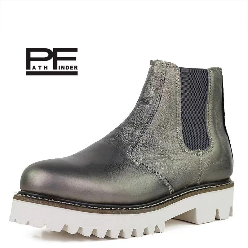 PF ผู้ชายรองเท้าหนังแท้ Goodye - Leather Work บทวิจารณ์และราคา