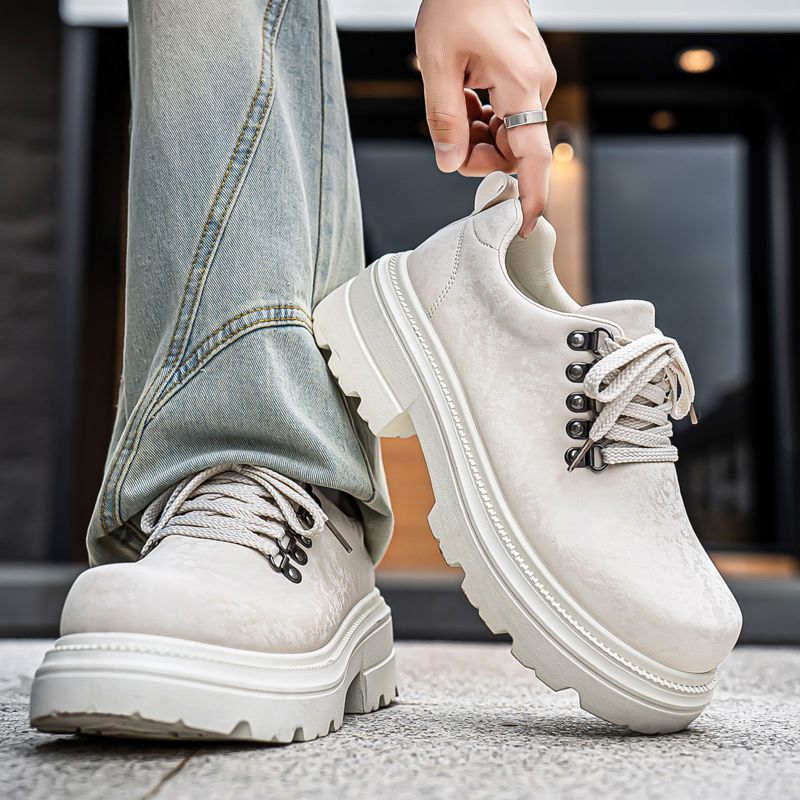 รองเท้าบูททำงานทรงหนา สไตล์อัง - Leather Work Boots บทวิจารณ์และราคา