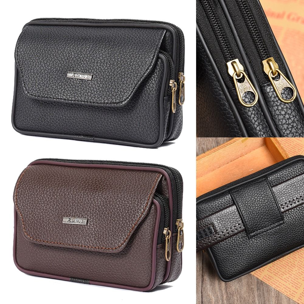 กระเป๋าคาดเอวหนัง PU สำหรับผู้ - Leatherwork Belt บทวิจารณ์และราคา