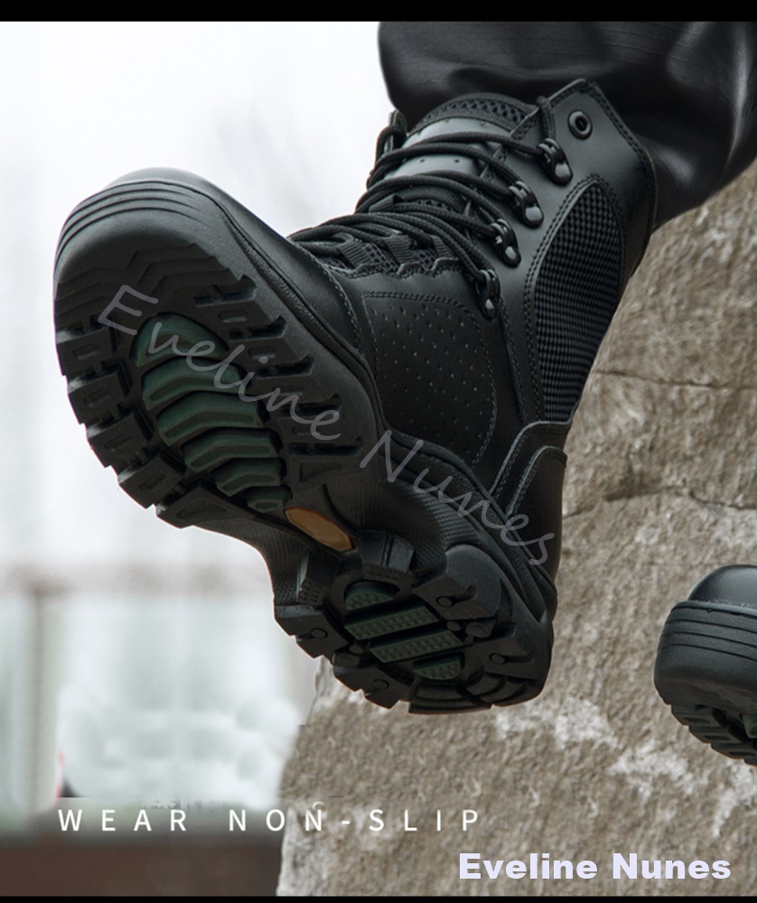 รองเท้าบู๊ทตาข่ายแบบกลาง-สูงสำ - Leather Work Boots บทวิจารณ์และราคา