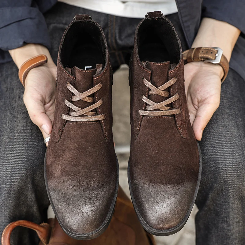 รองเท้าบูทข้อเท้าหนังวัวแท้แบบ - Leather Work Boots บทวิจารณ์และราคา