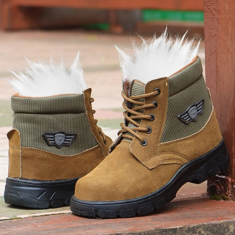 รองเท้าบูทหิมะสำหรับผู้ชายฤดูห - Leather Work Boots บทวิจารณ์และราคา