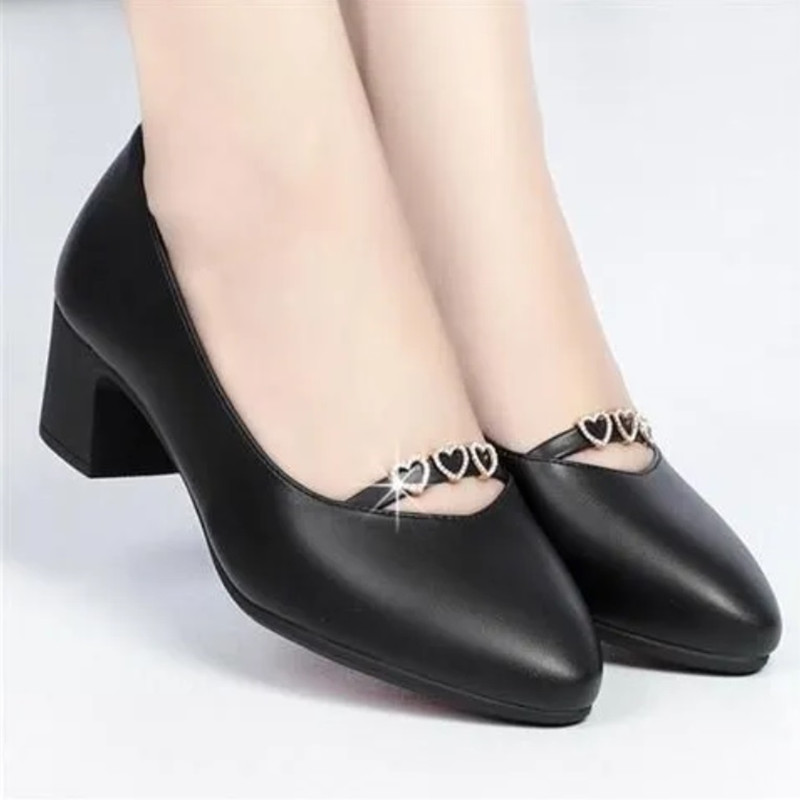 รองเท้าส้นสี่เหลี่ยมสีดำ Comfo - Leatherworking Classic บทวิจารณ์และราคา