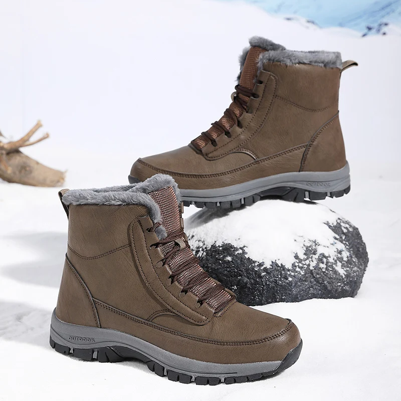 รองเท้าบูทหิมะสำหรับผู้ชายรุ่น - Leather Work Boots บทวิจารณ์และราคา