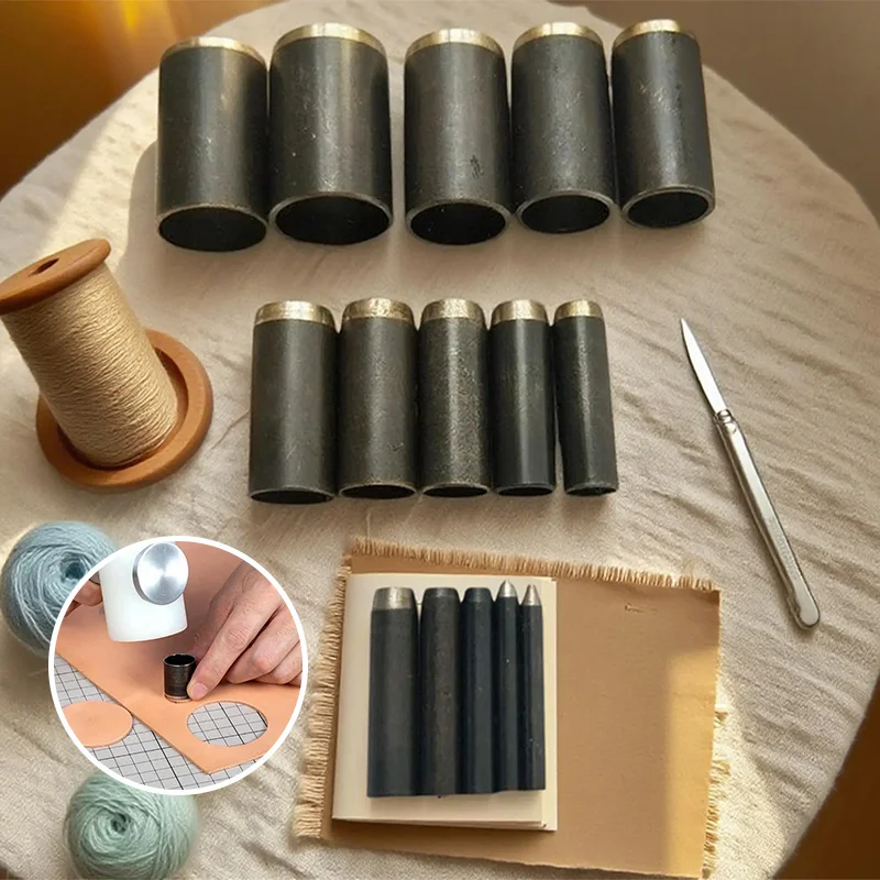ชุดเครื่องมือเจาะรูหนังทรงกลม  - Leatherwork Punch บทวิจารณ์และราคา