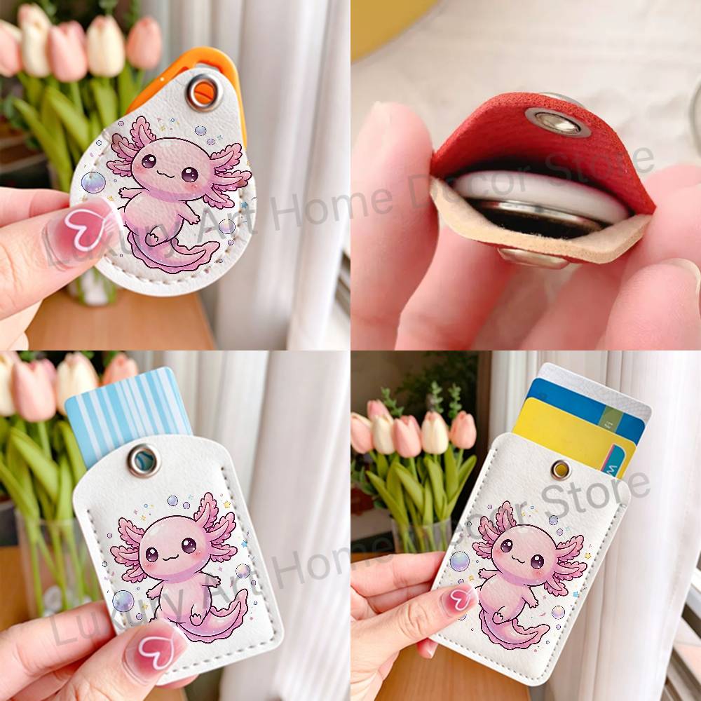 พวงกุญแจการ์ตูน A-Axolotl สีชม - Leather Work บทวิจารณ์และราคา