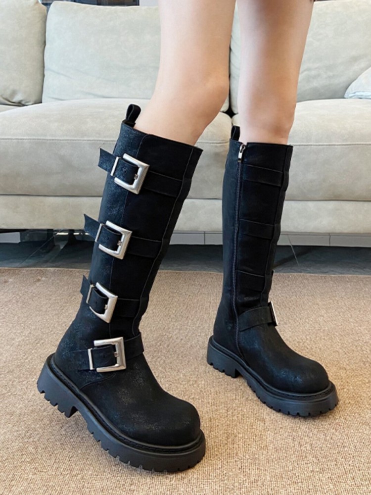 รองเท้าบูทผู้หญิงแฟชั่นแบบหลาย - Leather Work Boots บทวิจารณ์และราคา