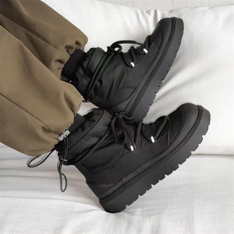 รองเท้าบูทหิมะผู้ชายแบบใหม่ ดี - Leather Work Boots บทวิจารณ์และราคา