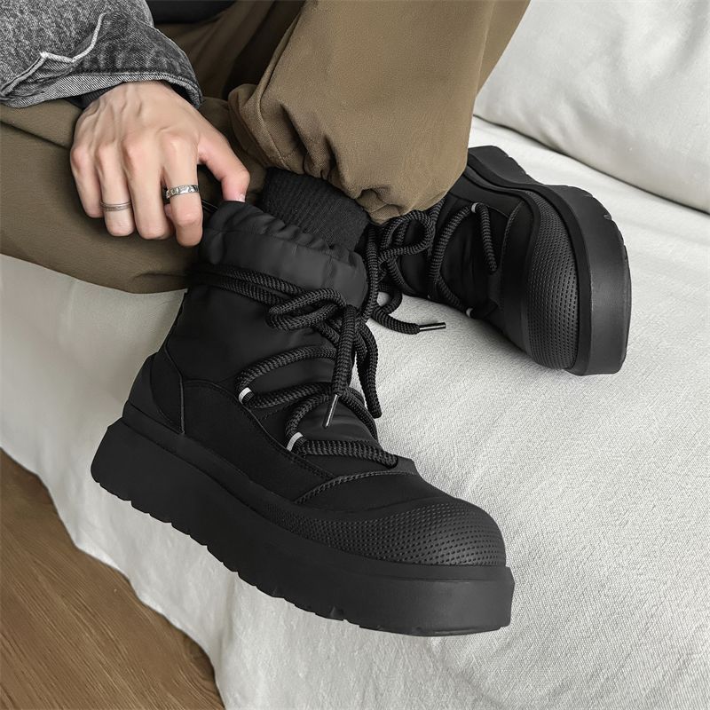 รองเท้าบูทหิมะผู้ชายแบบใหม่ ดี - Leather Work Boots บทวิจารณ์และราคา
