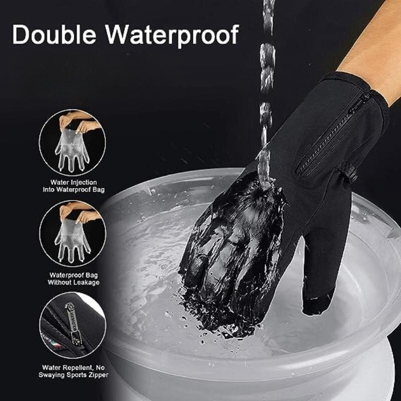 ถุงมือกันลมกันลื่นสำหรับผู้ชาย - Leather Work Winter Gloves บทวิจารณ์และราคา